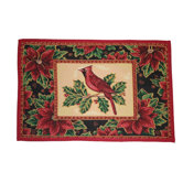 Seasonal Cardinal Design Novelty Rug