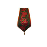 Seasonal Poinsettia Design Table Runner