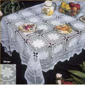 Stars Crochet Design Tablecloth