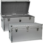 Embossed Steel Storage Trunk with Locker