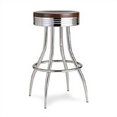 29.5" Donovan Swivel Barstool with Chrome