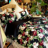 Orchids Black Duvet Cover
