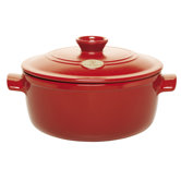 Red 4 1/5-Qt. Flame Round Glossy Stew Pot