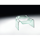 Ghost Curved Glass Monolithic Chair