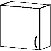 Minima 57 cm Wall Cabinet in Dark Walnut/White