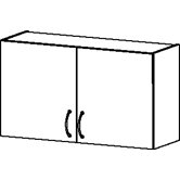 Minima Two Door Wall Cabinet in Light Maple