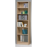Section Bookcase with Five Shelves in Light Maple