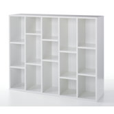 Monaco Floor Cabinet with Ten Shelves in White