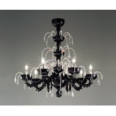 Massimo Tonetto Couture 8 Light Chandelier Bulb Type 8x60 E26 CFL