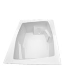 71.5" x 53.75" Whirlpool and Air Massage Arm-Rest Bath Tub