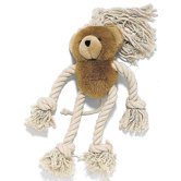 Moppets Bear Plush and Rope Dog Toy
