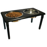 Posture Pro Adjustable Double Pet Diner in Black