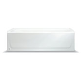 Bootzcast 60" x 30" Standard Outlet Bath Tub with Slip Resistant Floor