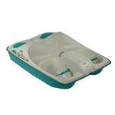 Sun Dolphin Three Person Pedal Boat in Cream / Teal with Stainless Steel Package