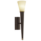 Wandleuchte "Mara" in Braun antik / Champagner