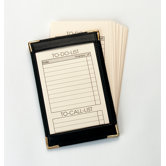 Florentine Napa Standard Note Jotter with Brass Corners (50 Prepack) in Black