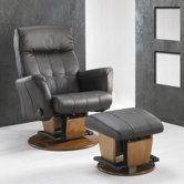 212 Chicago Glider with Open Base and Ottoman