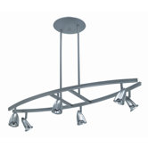 Rocket Six Light Chandelier in Brushed Nickel