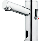Commercial Electronic Bathroom Faucet with Mixer in Chrome