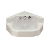 Marston Wall-Mount Corner Bathroom Sink with Factory-Installed Triton Faucet
