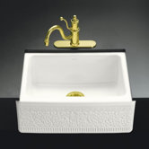 Interlace Design on Alcott Kitchen Sink with Five Hole Faucet Drilling