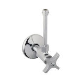 Pair 1/2" NPT Angle Supply with Stop, Annealed Vertical Tube