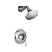 Finial Thermostatic Traditional Rite-Temp Pressure Balancing Shower Faucet Trim with Lever Handle