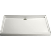 Groove 60" x 42" Acrylic Shower Base with Back Drain in White