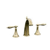 Finial Widespread Bathroom Faucet with Double Lever Handles