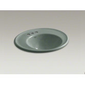 Iron Works Wall-Mount Bathroom Sink with Single Faucet Hole and Almond Exterior