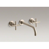 Purist Wall Mounted Bathroom Faucet with Double Cross Handles