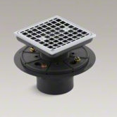 4.13" Square Design Tile-In Grid Shower Drain