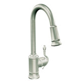Woodmere One Handle Single Hole High Arc Pull Down Kitchen Faucet with 68" Braided Hose