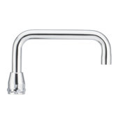 Commercial Single Hole Bar Faucet with Less Handle and Sani Stream Double Bend Swing Spout