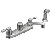 Chateau Two-Handle Centerset Kitchen Faucet with Spray