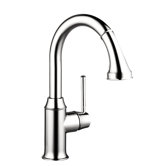 Talis C HG Single Handle Single Hole Bar Kitchen Faucet with Pull Down 2 Spray