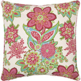 Shalini Decorative Pillow in Ivory / Raspberry