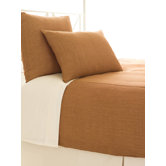 Chambray Linen Duvet Cover and Sham in Terracotta