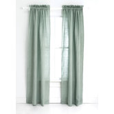 Chambray Linen Window Panel in Ocean