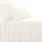 Savannah Linen Bedspread and Shams in Ivory