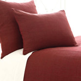 Chambray Linen Duvet Cover and Shams in Brick