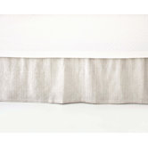 Pinstripe Linen Bed Skirt