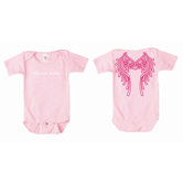 Angel Baby Wings Bodysuit For Girl in Pink