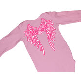 Angel Baby Wings Long Sleeve Bodysuit in Pink