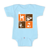 Zoology Short Sleeve Light Blue Bodysuit