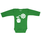 Humorous Flower Long Sleeve Bodysuit