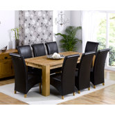 Madrid Chunky Solid Oak Dining Table with Barcelona Chairs