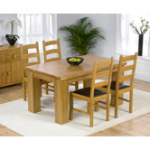 Barcelona Solid Oak Dining Table with Valencia Chairs