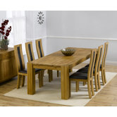 Madrid Chunky Solid Oak Dining Table with Havana Dining Chairs
