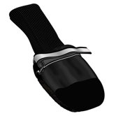 Fleece-Lined Dog Boots in Black (Set of 4)